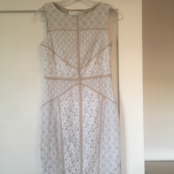 Maggy London Dresses & Skirts - Maggy London dress, Ivory and taupe lace colors